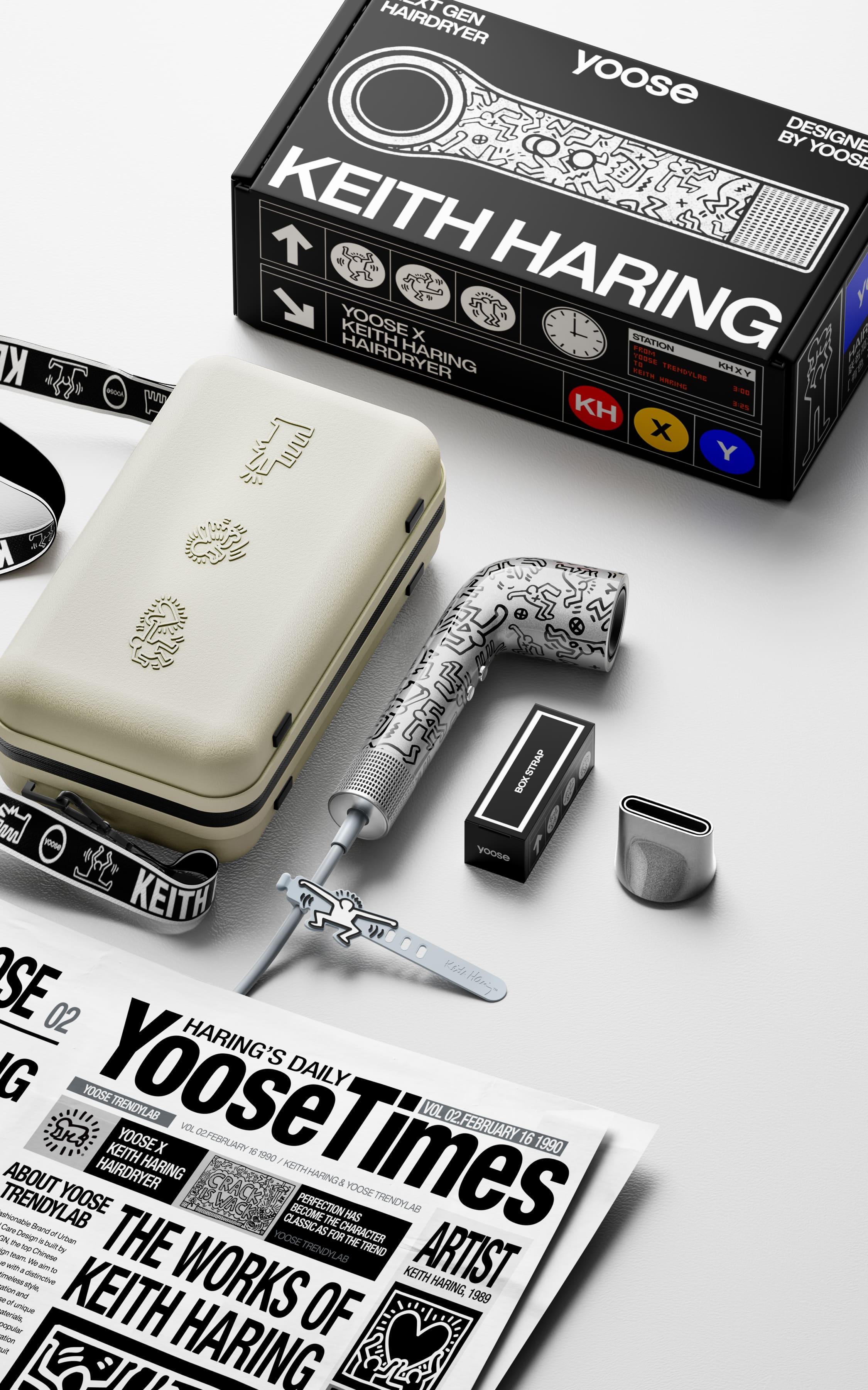 有色｜凯斯哈林 联名高速吹风机